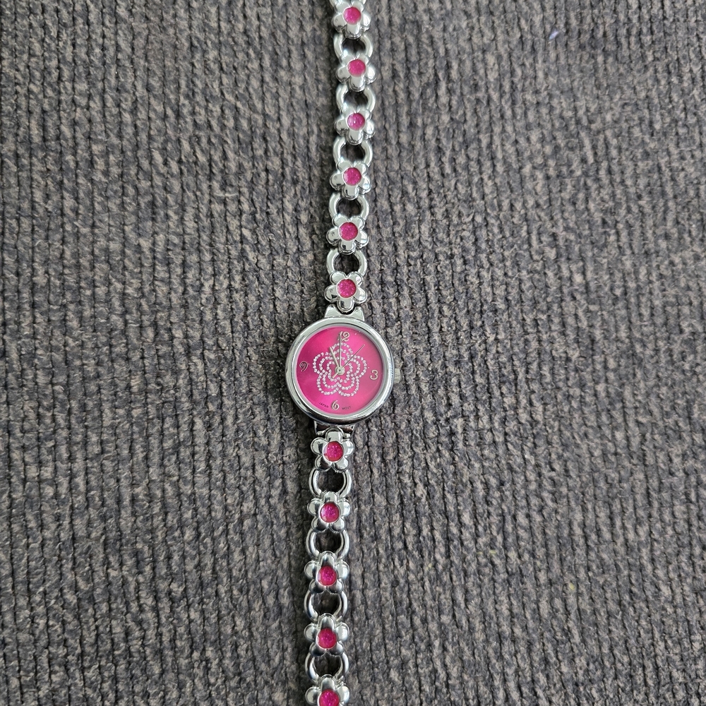 Women's Pink Crystal Accent Bracelet Watch - Unbranded